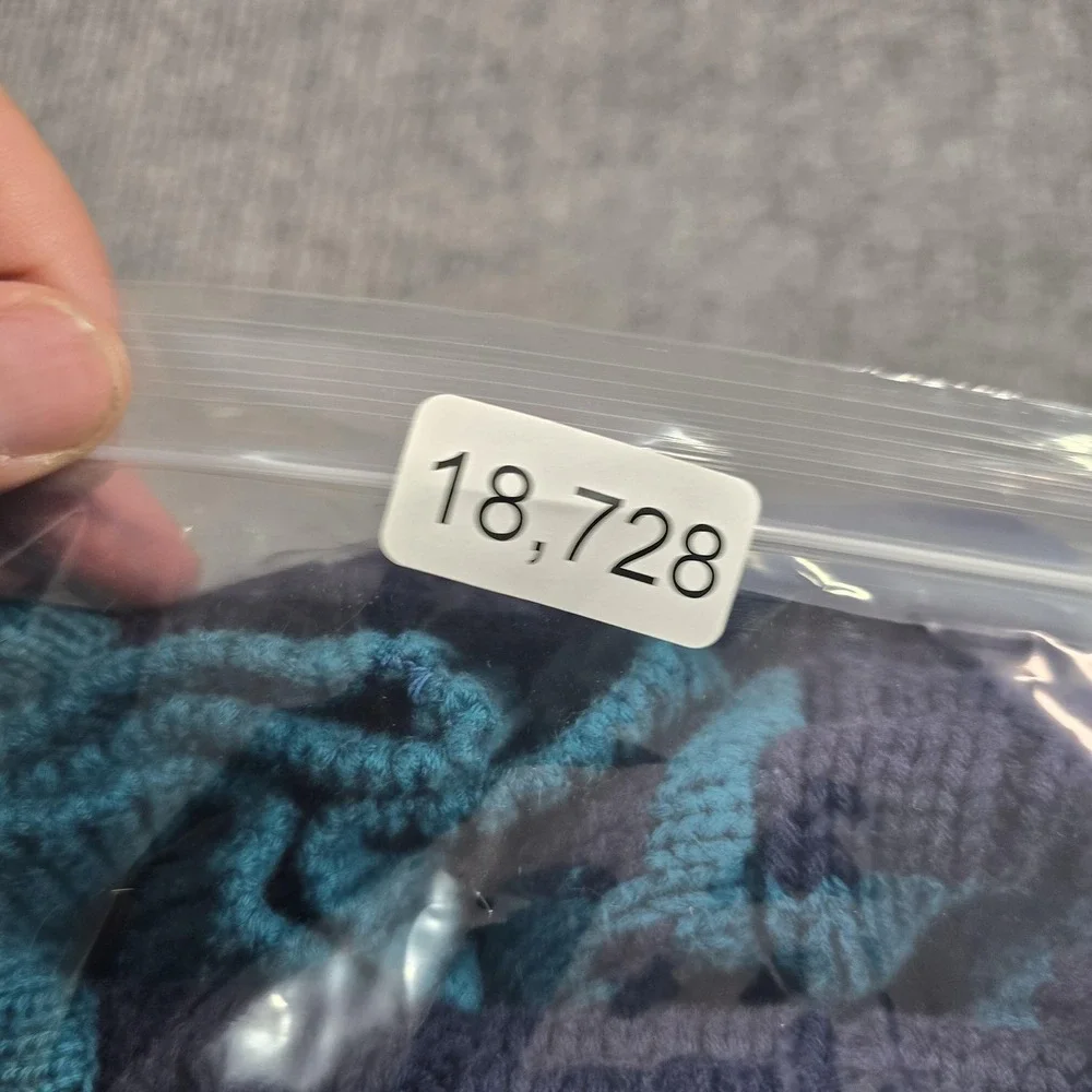 Cape Isle Knitters Sweater Mens Large Blue‎ Cable Knit Stripe Cotton Pullover